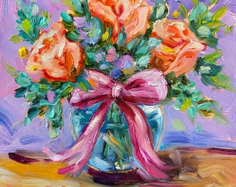 Floral oil painting