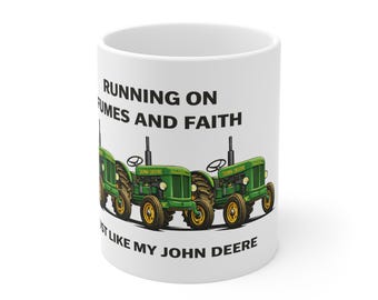 Tasse à Café John Deere Verte Classique - Logo Noir, Neuve Sous Emballage (cadeau Idéal)