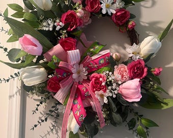 Handmade Floral Grapevine Wreath