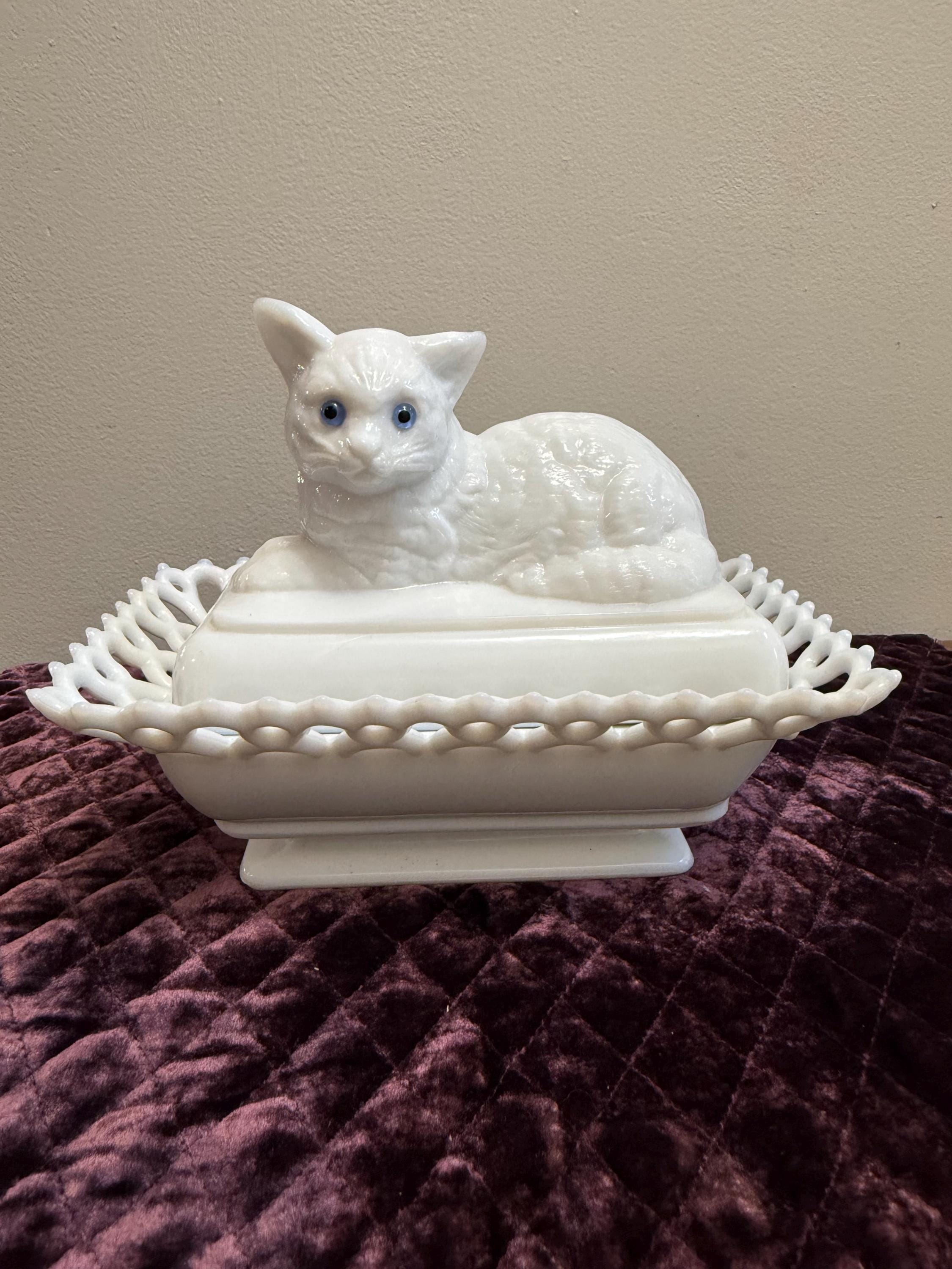 Cat on Nest Dish - Etsy