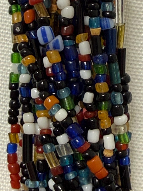 Boho Wood Bead Statement Necklace | Colorful Seed… - image 2