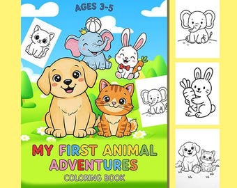 Animal Coloring Book for Kids | Toddler Learning (Digital Download)