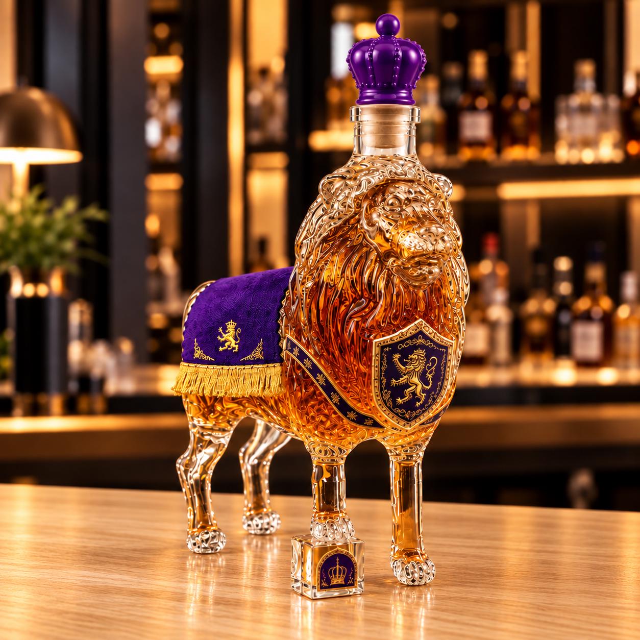 Lion Whiskey Bottle - Etsy