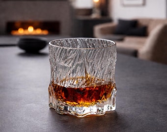 Vaso de whisky estilo americano: vaso clásico para whisky escocés y bourbon, 280 ml, regalo