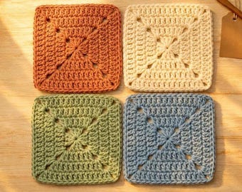 Modern Textured Granny Square Crochet Pattern PDF | Beginner Friendly Square Motif