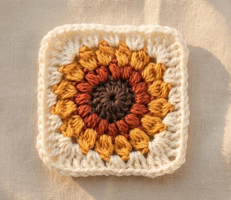 Sunburst Granny Square Motif Pattern PDF