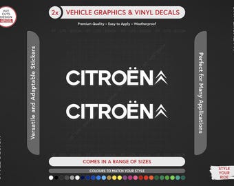 2x Citroen autostickers - aanpasbare vinylstickers - meerdere kleuren en maten