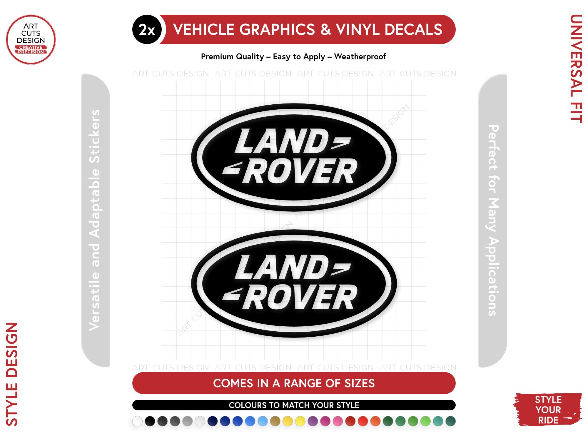 Land Rover Vinyl Decal Stickers – 290mm X 150mm – Range/Discovery/Defender