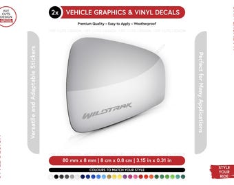 2x Ford Ranger Wildtrak KLEINE spiegelvinyl autostickers - aanpasbare kleuren