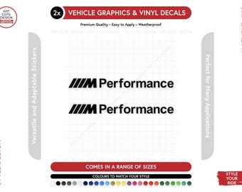 2 x BMW M Performance sportwagenstickers vinylstickers - meerdere kleuren en maten