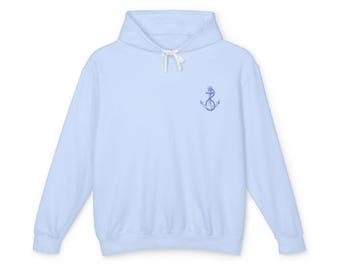 Sailboat Sunset Hoodie || Vintage Nautical Anchor Hoodie