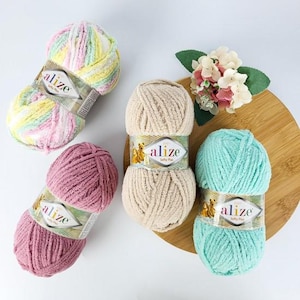 Alize Softy Plus Chenille Yarn, Bulky Microfiber Polyester