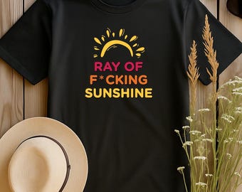 Ray of Fking Sunshine Shirt | Sarcastic Funny Tee | Dark Humor Sun | Lock n Key Shirt | Unisex S-4XL
