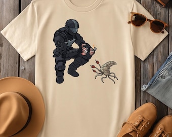 Halo ODST Flood Lighter Graphic Tee | Flood Fighter Funny Shirt | Halo Fan Gift Unisex S-4XL