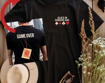 Alice in Borderland Shirt Game Over Minimalist Japanese Culture Anime Graphic inspired T-Shirt Gift for Netflix Show Lover and Manga Lover