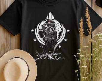 Helldivers 2 Hero Poster Graphic Tee | Super Earth Trooper Shirt | Democracy Fan Unisex S-4XL