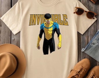 Invincible T-Shirt | Mark Grayson Superhero Tee | Comic Book Fan Shirt | Amazon Prime Graphic Tee