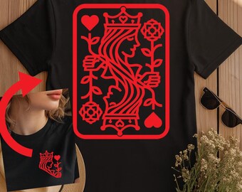 Queen of Hearts Shirt | Alice in Wonderland Tee | Playing Card Fan Gift | Dark Fantasy Tee | S-4XL