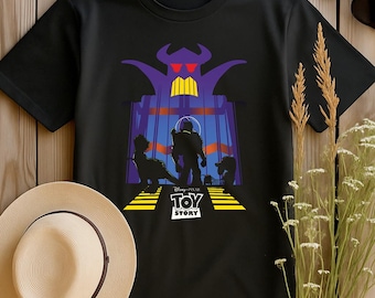Toy Story Buzz, Slinky, and Rex vs Zurg Shirt | Disney Pixar Fan Tee | Villain Silhouette | Animated Movie | S-4XL