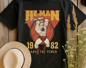 He-Man 1982 I Have the Power Shirt | Masters of the Universe Vintage Tee | 80s Cartoon | S-4XL