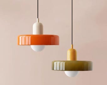 Nordic Glass Pendant Lamp – Hanging Ceiling Lamp with Unique Bauhaus Design