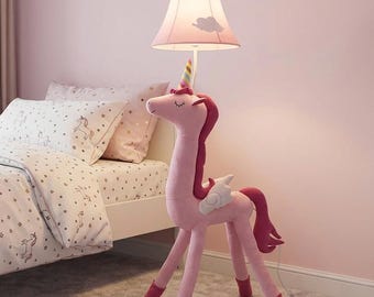 Lampada da terra unicorno da sogno – Lampada da terra a forma di animale per la cameretta dei bambini – Regalo di compleanno
