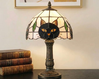 Elegant Black Cat Table Lamp – Cute Animal Bedside & Desk Lamp for Kids Room, Nursery Nightstand Decor