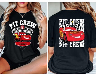 Two Fast Pit Crew Lightning McQueen Birthday Shirt, Family Matching Disney Cars Birthday Shirt, Disney Birthday Boy Tee,WDW Birthday Boy Tee