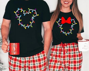 Mickey and Minnie Christmas Shirt, Disney Christmas Lights Shirt, Christmas Squad, Disney Girls Trip, Disney Family, Disney Christmas Crew