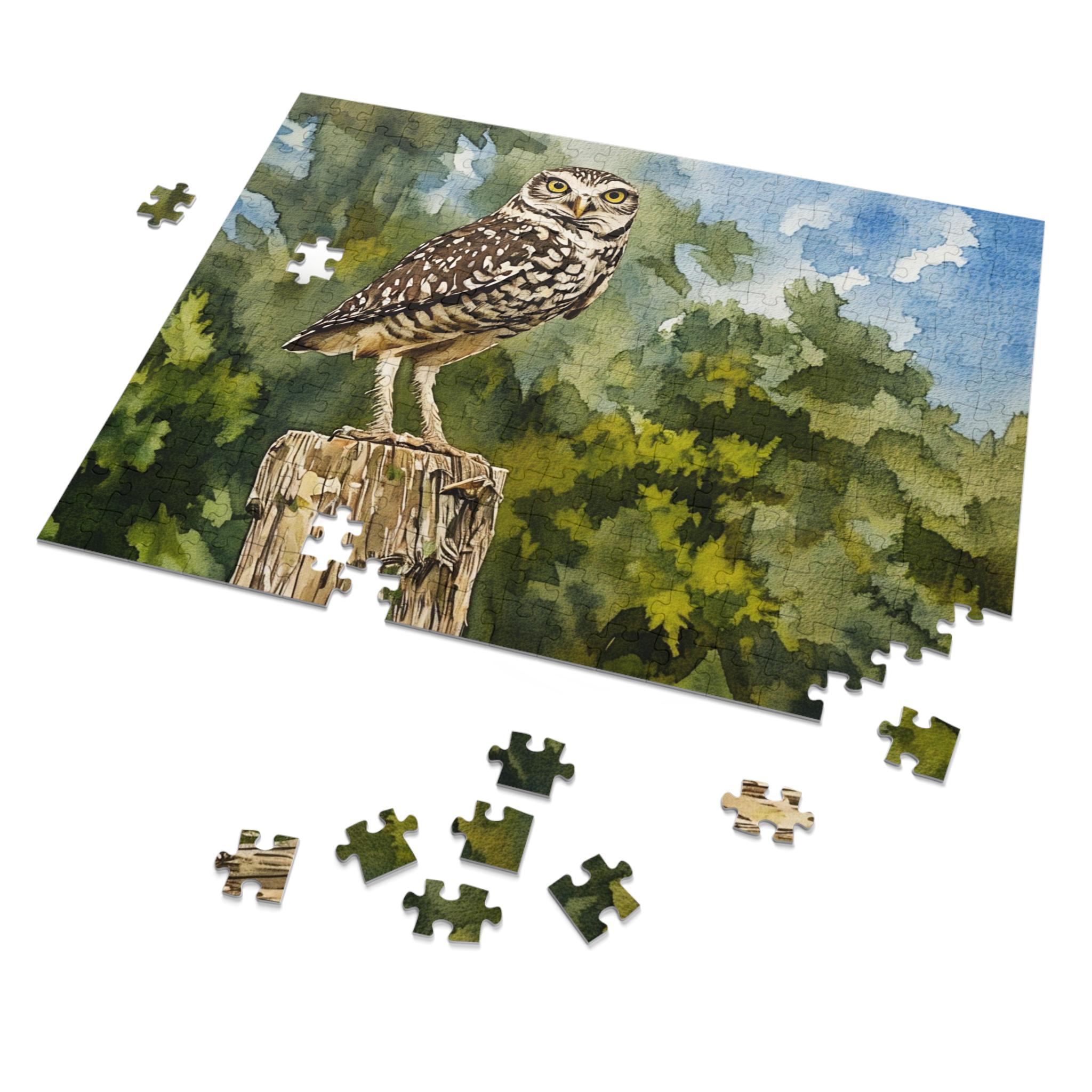 Burrowing Owl Illustration Jigsaw Puzzle