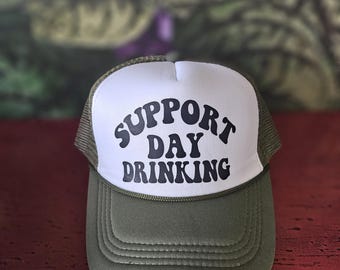 Support Day Drinking A-Frame Snapback Hat