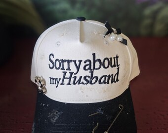 Custom A-Frame Snapback Hat: 'Sorry About My Husband'