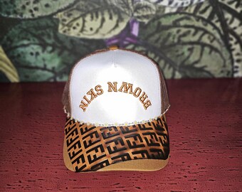 Custom A-Frame Snapback Cap: BrownSkin Design