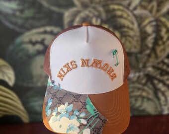Custom A-Frame Snapback Hat: BrownSkin Embellished Baseball Cap
