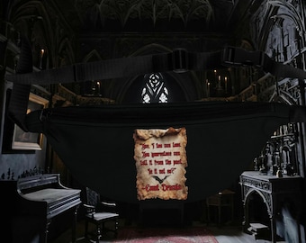 Count's Confession Gothic Fanny Pack, Bram Stoker Dracula Vampire Waist Bag for Festivals