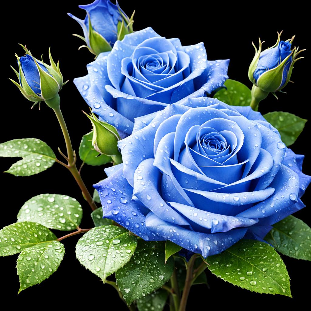 Icy Roses Background Icy Blue Roses Clipart Set – Winter Romantic Floral (8 PNG) – Fantasy ...