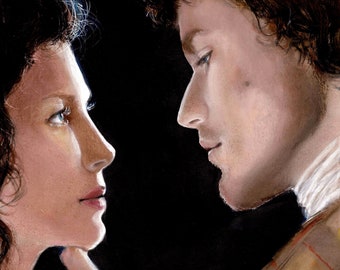 Original or print or cards or postcards of portrait painting by Laura Rispoli art drawing prints or small greeting card Hug embrace Love