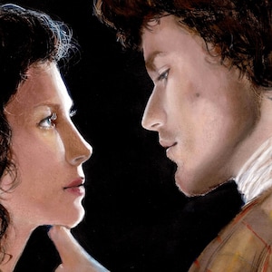 Original o impresión o tarjetas o postales de pintura de retrato de Laura Rispoli, impresiones de dibujo artístico o pequeña tarjeta de felicitación Abrazo abrazo Amor