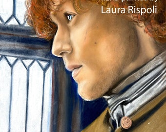 Original or print or cards of handmade painting by Laura Rispoli art drawing prints or postcards or Lallybroch Window Outlander