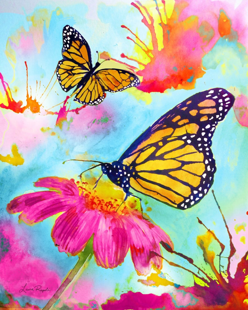 Print of Monarch Butterfly Watercolor Painting by Laura Rispoli Art ...