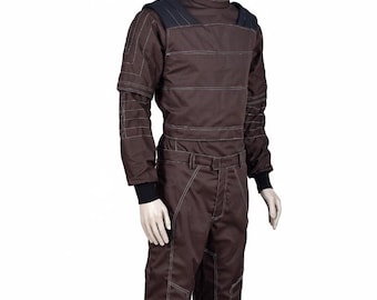 Mandalorian Brown Flight Suit Costume | Din Djarin Cosplay | Star Wars Inspired Bounty Hunter Armor Outfit