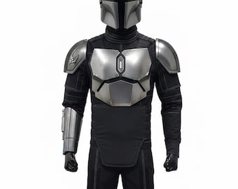 Traje de cosplay mandaloriano de Din Djarin / Disfraz de armadura Beskar de Star Wars con chaleco / Traje de cazarrecompensas