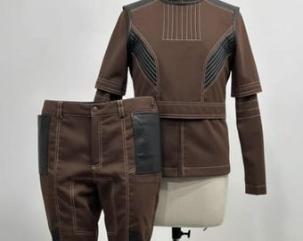 Bo-Katan Kryze Inspired Mandalorian Cosplay Costume | 3-Piece Female Bounty Hunter Flight Suit with Vest
