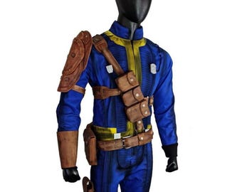 Fallout Vault Suit Set | Vault 33 & 101 Cosplay Costume, Leather Belt