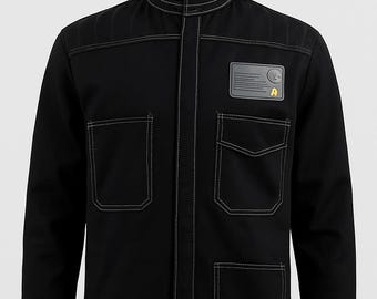 Cassian Andor Cosplay Jacket black Canvas Rebel Alliance Costume Coat.