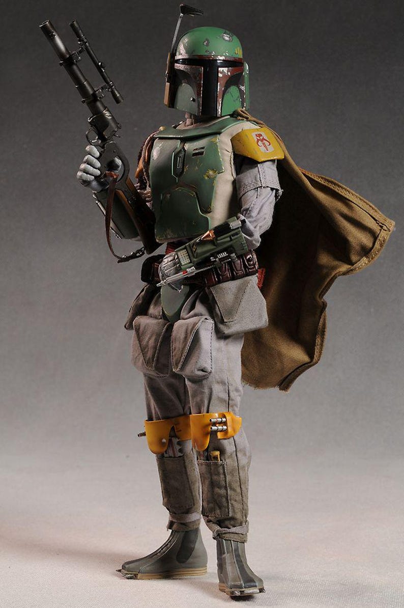 Disfraz de Boba Fett de ESB / Chaleco de El Imperio Contraataca / Capa / Partes blandas de la armadura mandaloriana / Traje de cazarrecompensas de Star Wars imagen 1