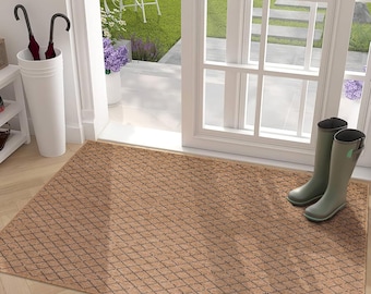 Geometric Indoor Outdoor Rug – Weatherproof Polypropylene Carpet for Patio Kitchen Living Room – Easy Clean Modern Design Mat