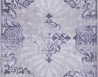 Beige Floral Washable Area Rug, Vintage Inspired Boho Carpet, Non Slip Traditional Rug, Living Room Bedroom Decor Rug