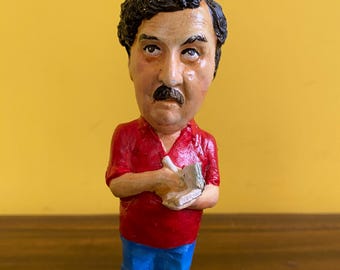 Estatua de PABLO ESCOBAR hecha a mano de 6" ESCULTURA Figura busto crimen acción narcotraficante cártel pandilla