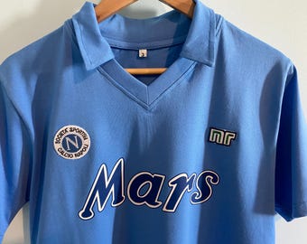 NAPOLI 1988 1989 Diego MARADONA #10 Home Retro Shirt MARS Calcio